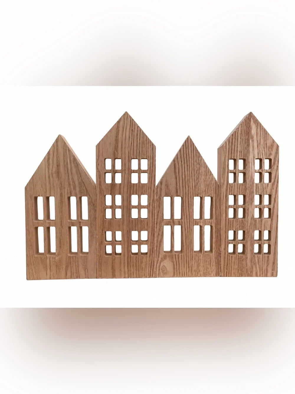 Target Bullseye’s Playground Wooden House Silhouettes Set of 4 Village Decor